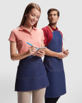 Delantal corto laboral para horeca estilo vaquero 250 g/m2 Roly Dacosta color azul vaquero vista detalle 4