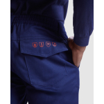Pantalón laboral ignífugo de algodón y fibra de carbono 360 g/m2 Roly Ranger color azul marino vista detalle 2