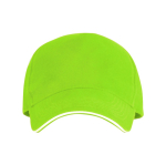 Gorra de 5 paneles con visera a contraste de algodón 170 g/m2 color blanco segunda vista