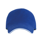 Gorra de 5 paneles con visera a contraste de algodón 170 g/m2 color azul real segunda vista