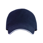 Gorra de 5 paneles con visera a contraste de algodón 170 g/m2 color azul marino segunda vista