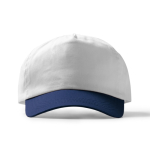 Gorra de 5 paneles de algodón con orificios de ventilación 170 g/m2 color azul segunda vista