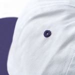 Gorra de 5 paneles de algodón con orificios de ventilación 170 g/m2 color blanco vista detalle 2