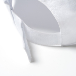 Gorra de 5 paneles de algodón con orificios de ventilación 170 g/m2 color blanco vista detalle 3