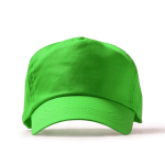 Gorra de 5 paneles de algodón con orificios de ventilación 170 g/m2 color verde segunda vista