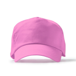 Gorra de 5 paneles de algodón con orificios de ventilación 170 g/m2 color rosa claro segunda vista