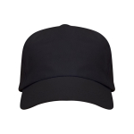 Gorra de algodón con cierre ajustable de velcro y orificios color negro segunda vista
