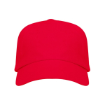 Gorra de algodón con cierre ajustable de velcro y orificios color rojo segunda vista