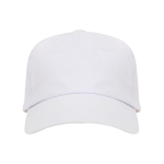 Gorra de algodón con cierre ajustable de velcro y orificios color blanco segunda vista