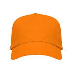 Gorra de algodón con cierre ajustable de velcro y orificios color naranja segunda vista