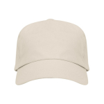Gorra de algodón con cierre ajustable de velcro y orificios color beige segunda vista