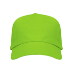 Gorra de algodón con cierre ajustable de velcro y orificios color verde claro segunda vista