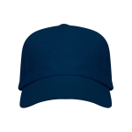 Gorra de algodón con cierre ajustable de velcro y orificios color azul marino segunda vista