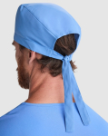 Gorro sanitario de poliéster con cintas ajustables 150 g/m2 vista detalle 1