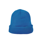 Gorro de punto acrílico con doble vuelta inferior 320 g/m2 color azul real segunda vista