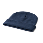 Gorro de punto acrílico con doble vuelta inferior 320 g/m2 color azul real primera vista de uso