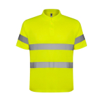Polo laboral de alta visibilidad de poliéster 170 g/m2 Roly Polaris color amarillo fluorescente segunda vista