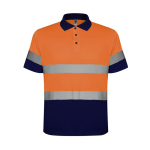 Polo laboral de alta visibilidad de poliéster 170 g/m2 Roly Polaris color naranja fluorescente segunda vista