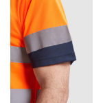 Polo laboral de alta visibilidad de poliéster 170 g/m2 Roly Polaris color naranja fluorescente vista detalle 2