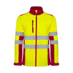Chaqueta laboral softshell de alta visibilidad 320 g/m2 Roly Antares color rojo segunda vista
