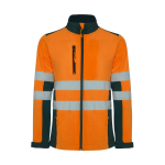Chaqueta laboral softshell de alta visibilidad 320 g/m2 Roly Antares color naranja fluorescente segunda vista