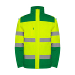 Parka laboral de alta visibilidad impermeable 400 g/m2 Roly Epsylon color verde segunda vista