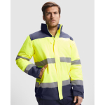 Parka laboral de alta visibilidad impermeable 400 g/m2 Roly Epsylon color amarillo fluorescente primera vista de uso