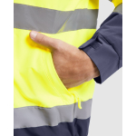 Parka laboral de alta visibilidad impermeable 400 g/m2 Roly Epsylon color amarillo fluorescente vista detalle 1