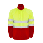 Chaqueta polar laboral de alta visibilidad 300 g/m2 Roly Altair color rojo segunda vista