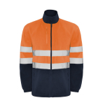 Chaqueta polar laboral de alta visibilidad 300 g/m2 Roly Altair color naranja fluorescente segunda vista