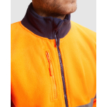Chaqueta polar laboral de alta visibilidad 300 g/m2 Roly Altair color naranja fluorescente vista detalle 3