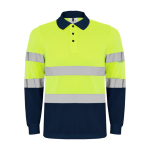 Polo laboral técnico de manga larga 170 g/m2 Roly Polaris L/S color azul marino segunda vista