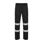 Pantalón laboral largo de alta visIbilidad 240 g/m2 Roly Daily HV color negro segunda vista