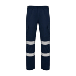 Pantalón laboral largo de alta visIbilidad 240 g/m2 Roly Daily HV color azul marino segunda vista