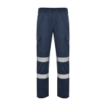 Pantalón laboral largo de alta visIbilidad 240 g/m2 Roly Daily HV color gris topo segunda vista