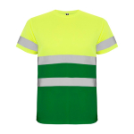 Camiseta técnica laboral de alta visibilidad 130 g/m2 Roly Delta color verde segunda vista