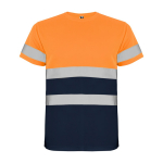 Camiseta técnica laboral de alta visibilidad 130 g/m2 Roly Delta color naranja segunda vista
