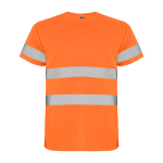 Camiseta técnica laboral de alta visibilidad 130 g/m2 Roly Delta color naranja fluorescente segunda vista