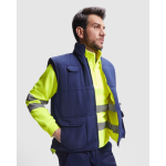 Chaleco laboral reversible alta visibilidad 450 g/m2 Roly Persei color amarillo fluorescente primera vista de uso