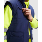Chaleco laboral reversible alta visibilidad 450 g/m2 Roly Persei color amarillo fluorescente vista detalle 2