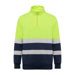 Sudadera laboral alta visibilidad de felpa 280 g/m2 Roly Spica color azul marino segunda vista