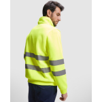 Sudadera laboral alta visibilidad de felpa 280 g/m2 Roly Spica color amarillo fluorescente vista detalle 1