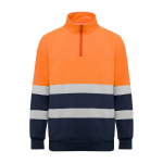 Sudadera laboral alta visibilidad de felpa 280 g/m2 Roly Spica color naranja fluorescente segunda vista