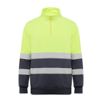 Sudadera laboral alta visibilidad de felpa 280 g/m2 Roly Spica color gris topo segunda vista