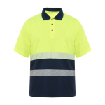 Polo laboral técnico alta visibilidad de poliéster 170 g/m2 Roly Vega color amarillo fluorescente segunda vista