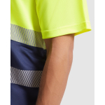 Polo laboral técnico alta visibilidad de poliéster 170 g/m2 Roly Vega color amarillo fluorescente vista detalle 2