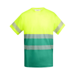 Camiseta laboral técnica de algodón y poliéster 170 g/m2 Roly Tauri color verde segunda vista