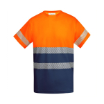 Camiseta laboral técnica de algodón y poliéster 170 g/m2 Roly Tauri color naranja segunda vista