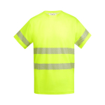 Camiseta laboral técnica de algodón y poliéster 170 g/m2 Roly Tauri color amarillo fluorescente segunda vista