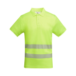 Polo laboral con alta visibilidad manga corta 170 g/m2 Roly Atrio color amarillo fluorescente segunda vista